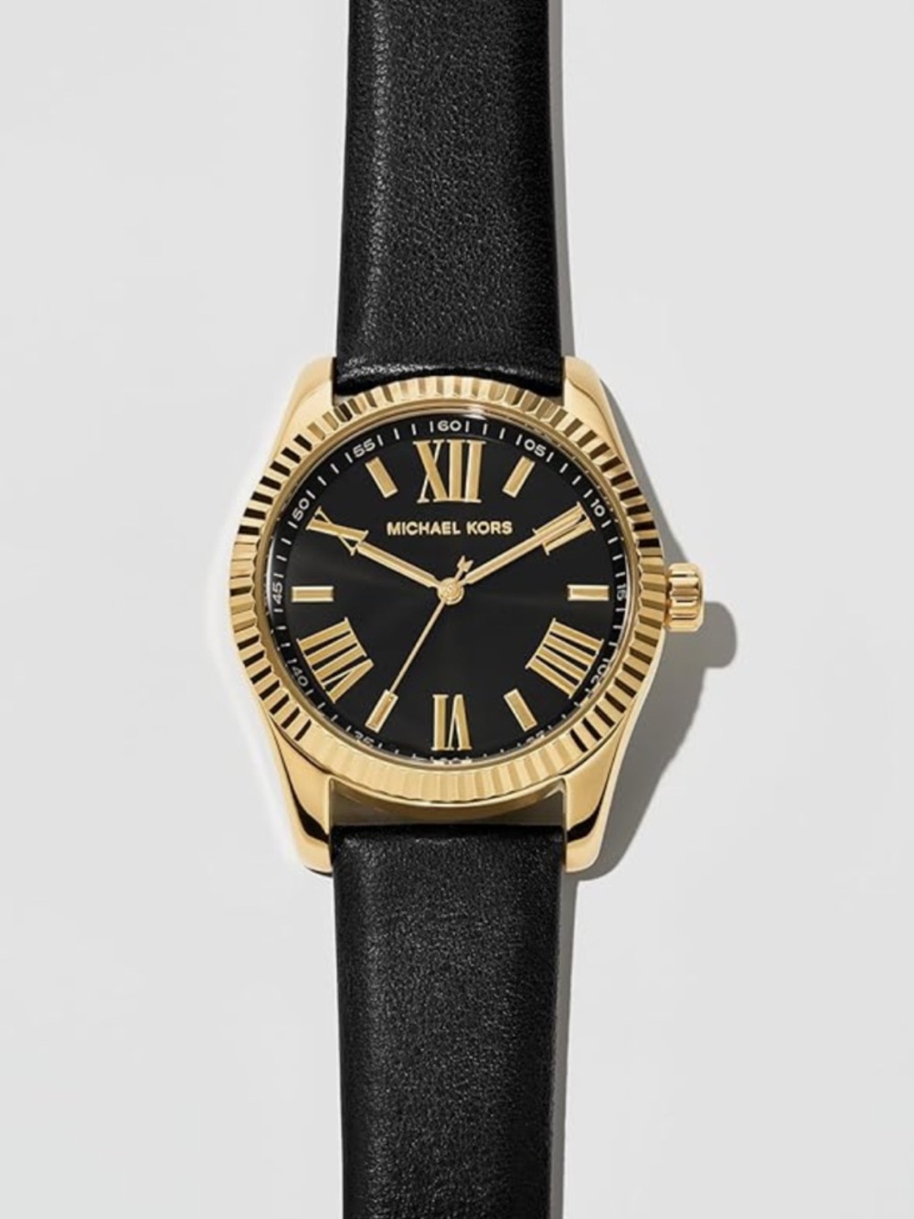 Michael Kors Gold-Tone Lexington Leather strap Stainless Steel Watch Case - Picture 6 of 10